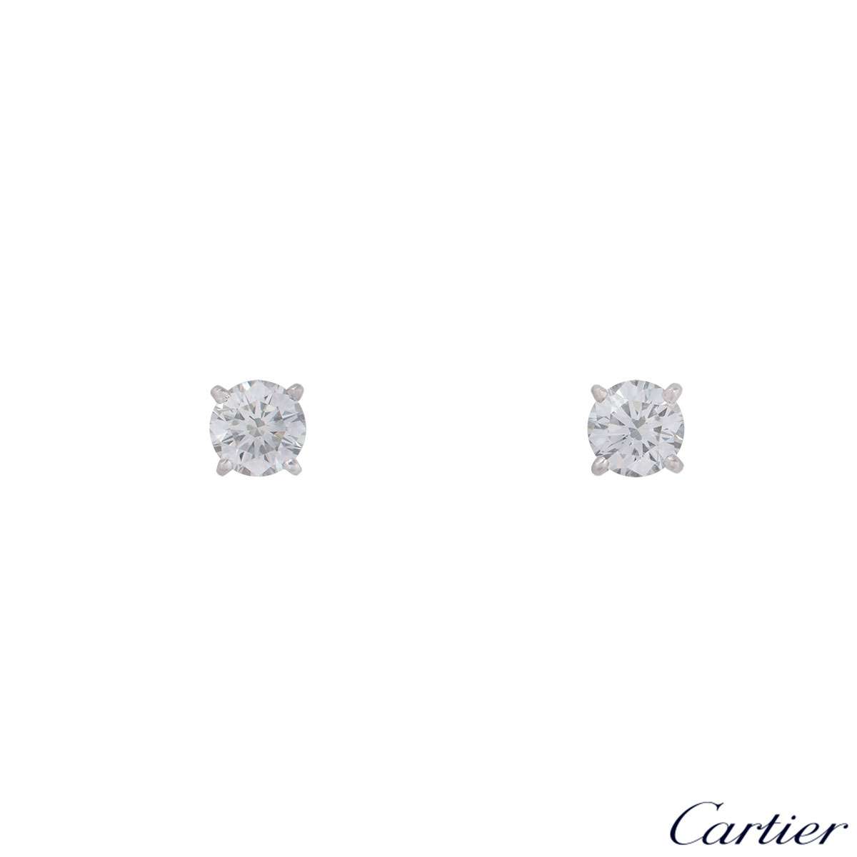 cartier diamond stud earrings